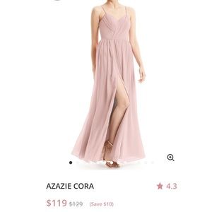 Azazie Dusty Rose Cora Bridesmaid Dress Size 4